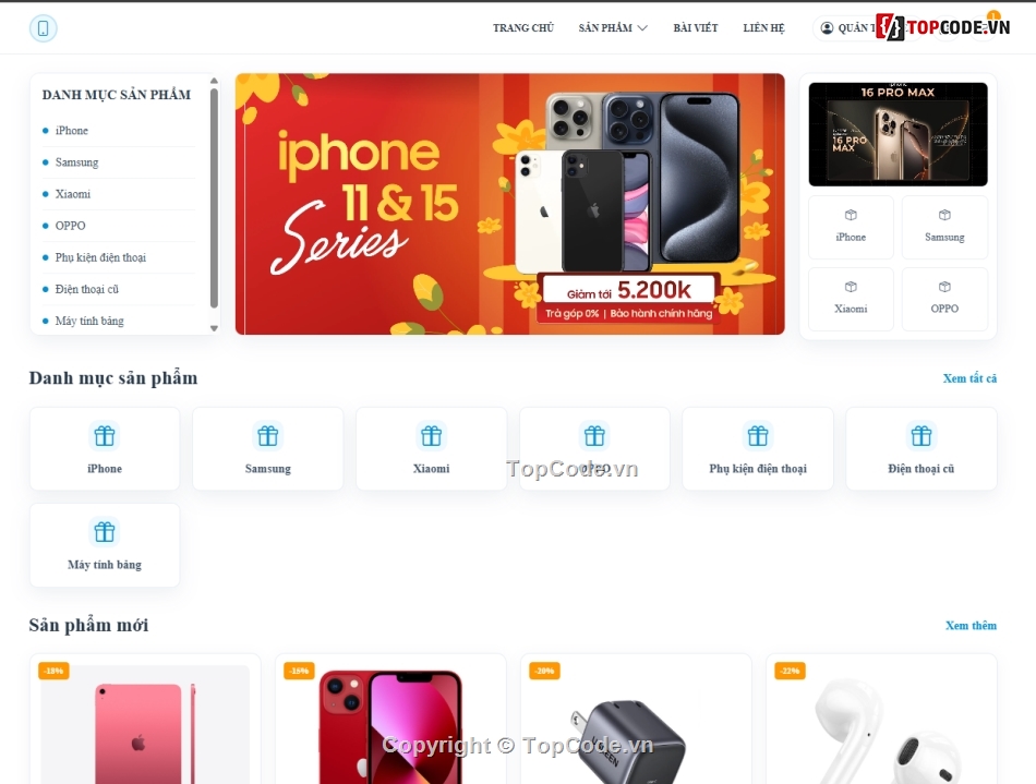 Điện Thoại,Website Mobile Điện Thoại,source code      database